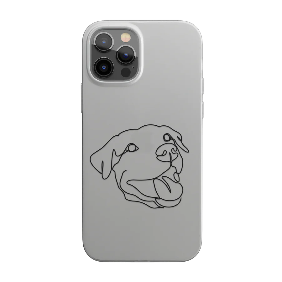 Custom Line Style Pet Portrait Phone Cases