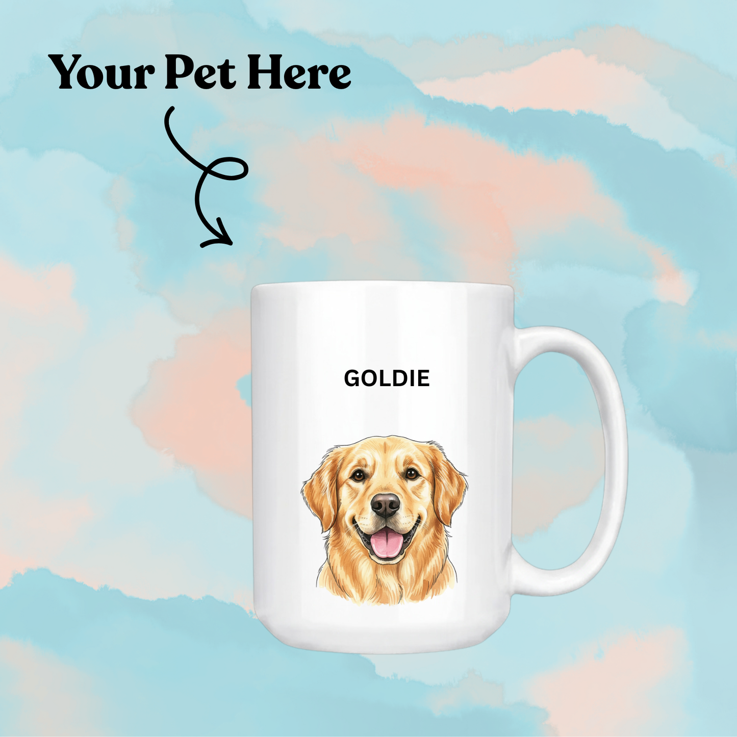 Ceramic Mug - Custom Pet Portrait Mug