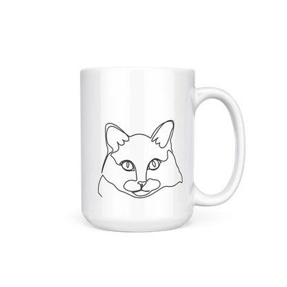 Ceramic Mug - Custom Line Style Portrait