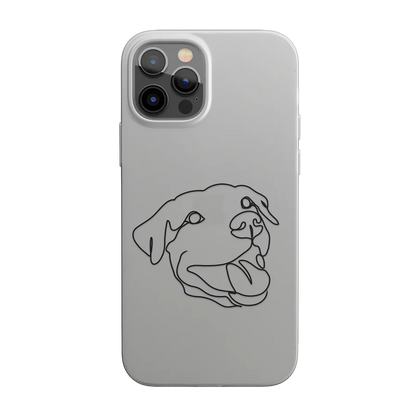 Custom Line Style Pet Portrait Phone Cases