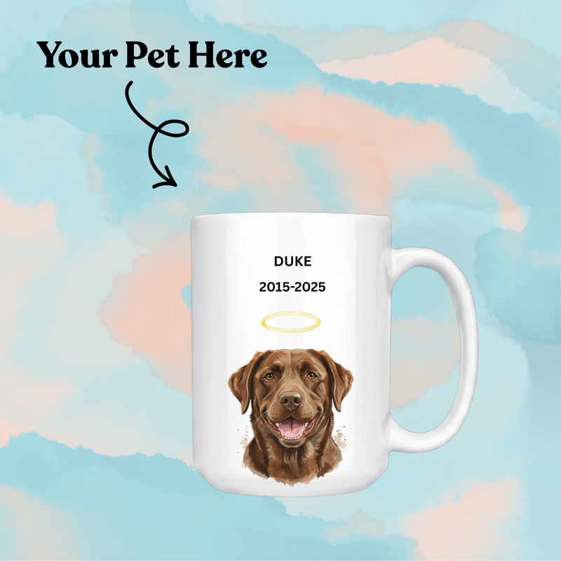 Pet Portrait Memorial Mug