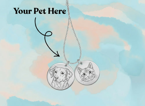 Custom Pet Portrait Necklace