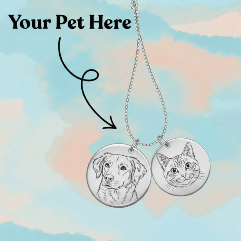 Custom Pet Portrait Necklace