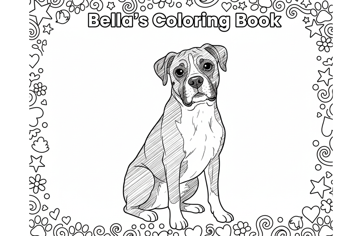Custom Pet Coloring Book