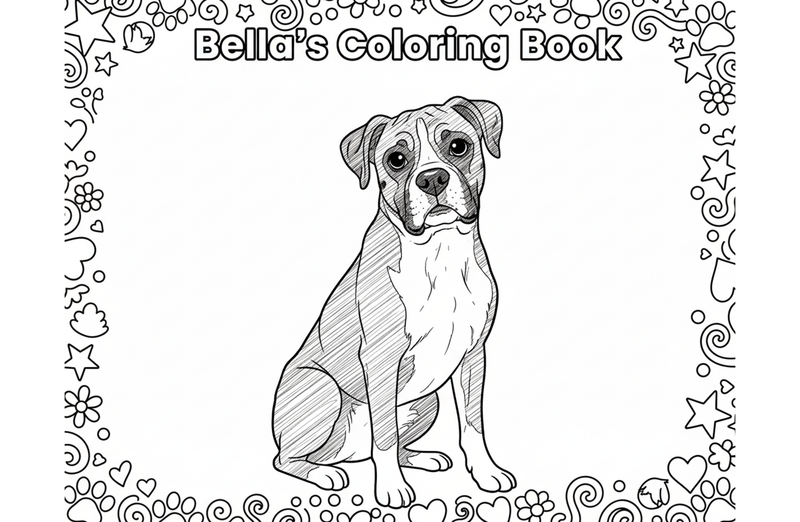 Custom Pet Coloring Book