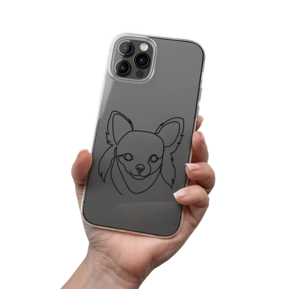 Custom Line Style Pet Portrait Phone Cases