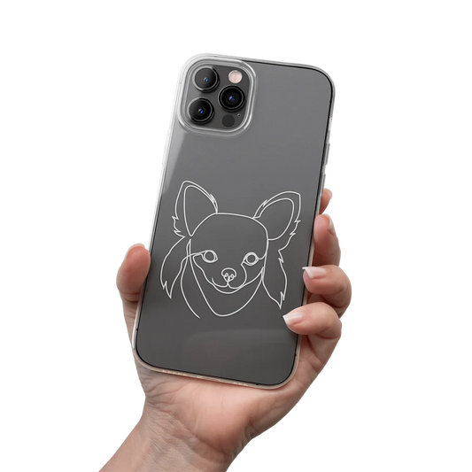 Custom Line Style Pet Portrait Phone Cases